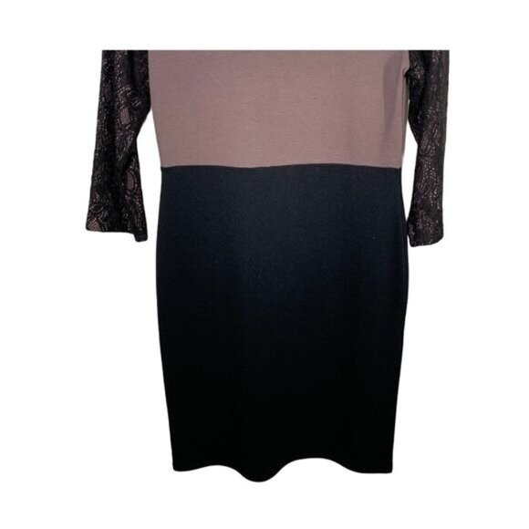 Cisa Dress Womens Sz Medium Mini Sheath Pencil Colorblock Lace Fall Casual Work - Picture 7 of 9